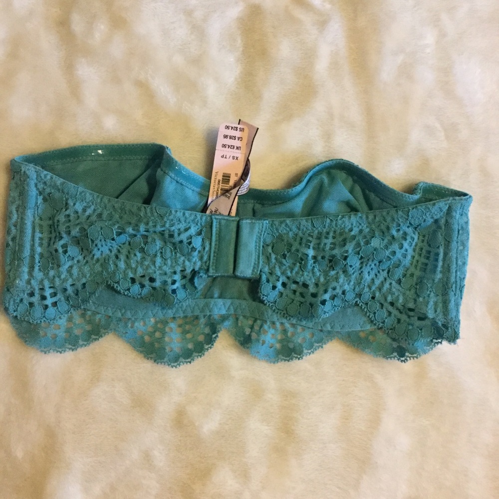 Victoria' s Secret Blue Lace Strapless Bra XS - Picture 2 of 2